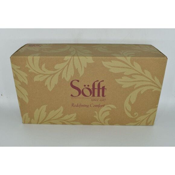 Sofft Women Sz 8 Aneesa Light Taupe Leather Slip On Heeled Mules Sandals Shoes - Picture 11 of 12